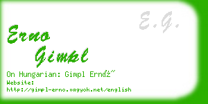 erno gimpl business card